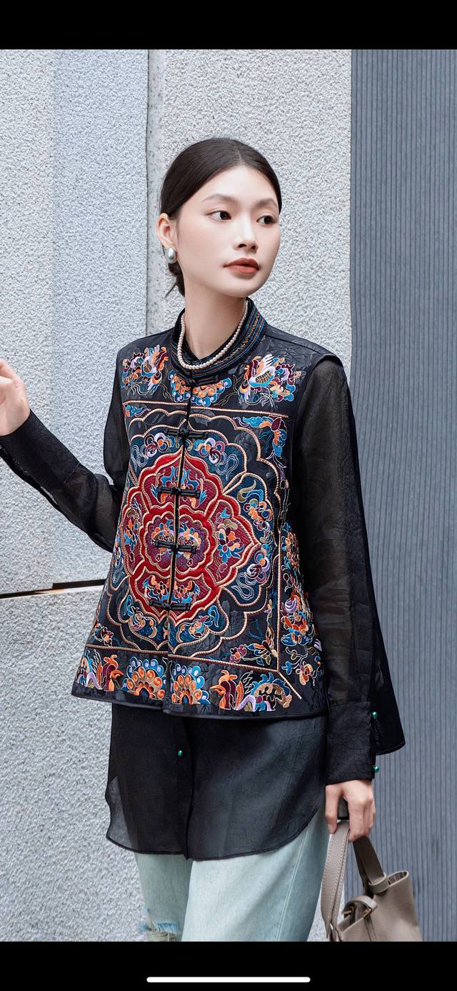 重工刺绣马甲现货S-Xxl