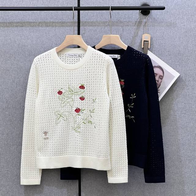 Dior#S秋冬新款官网刺绣系列 长袖 Sml 羊