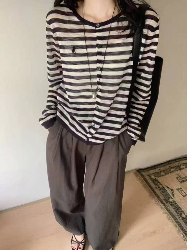 韩系刺绣冰丝长袖针织开衫夏季新款女设计感洋气显瘦百搭上衣