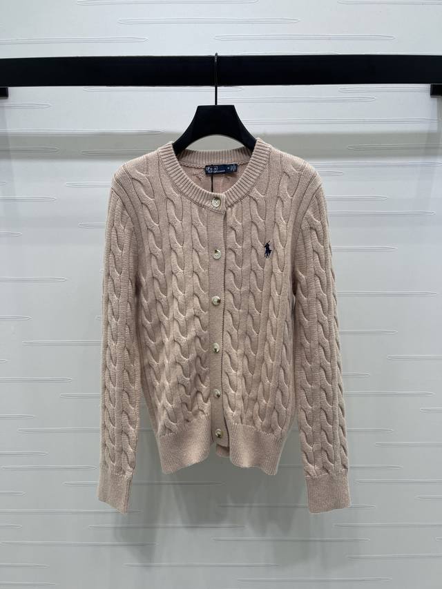 上新原单高端品质 Ralph Lauren Pol* 2025早秋最新系列！刺绣小马针织长袖开衫！定制羊毛纱线织造 柔软舒适 圆领长袖开衫 全开襟拉链调节便于穿