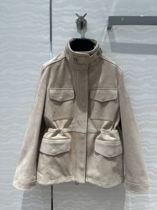 独家首发，高端原单品质 Lp旅行者真皮外套！独家定制麂皮绒面工艺松弛感的老钱风穿搭！100%进口麂皮绒小羊皮质感超赞！可调节收腰低调奢华气质优雅。定制格纹衬里，