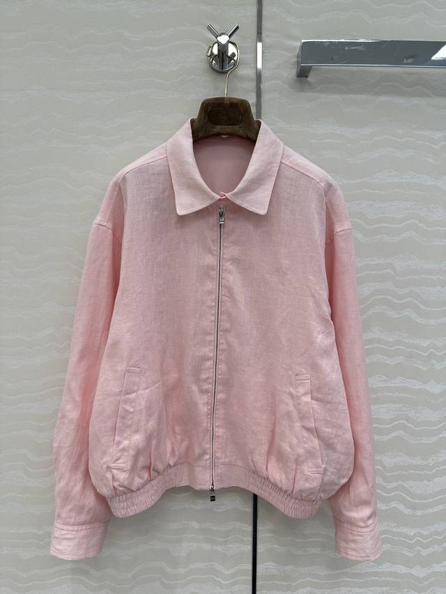 独家首发高端原单品质25Ss早春新品！Lp老钱风穿搭长期主义。经典老干部夹克亚麻外套！拼接格纹装饰低调奢华，气质立领经典版型慵懒随性的高级单品。进口100%亚麻