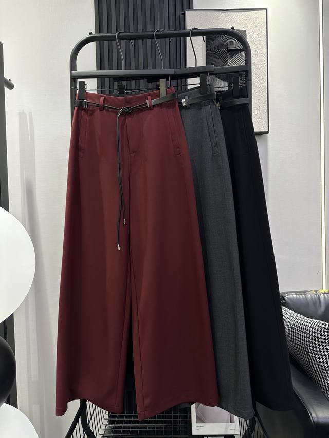 Celine 赛琳-新款 流苏细腰带阔腿裤 面料柔软舒适 版型微宽松 上身显瘦 满满慵懒感 时尚又百搭 三色 Smlxl
