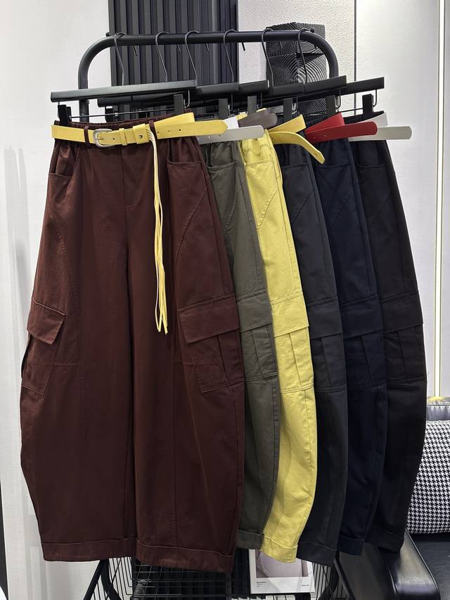 Balenciaga 巴黎世家-爆款延续撞色流苏皮带弯刀裤 两侧大口袋设计 上身遮腿型 版型显瘦洋气 六色 Smlxl