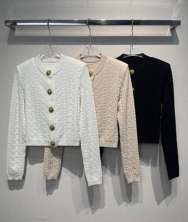 2025早秋新款 B家回字纹开衫 高品质 版型显瘦 Size: S- L