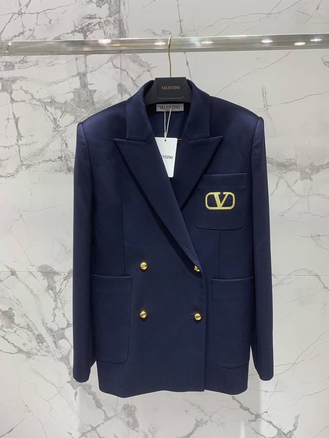 华伦家藏青色宽松款西服外套 原版一比一