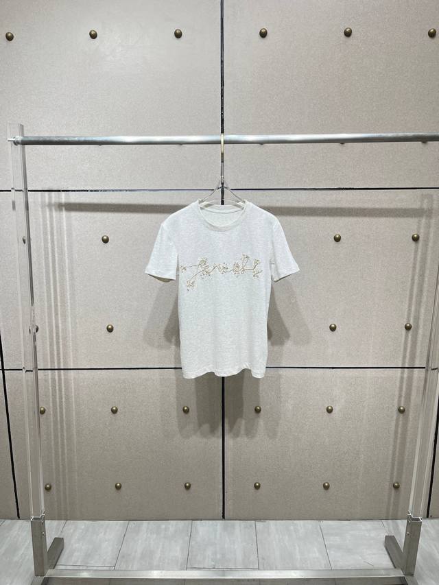 手工钉珠刺绣T恤！棉 Sml