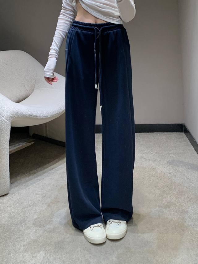 Alex*Nder Wang 25Ss春夏新款 字母刺绣抽绳休闲长裤丨独家高版出品！这条巨好穿巨显瘦的休闲裤不允许你没有！微宽松直筒的版型 松紧高腰的设计 包容