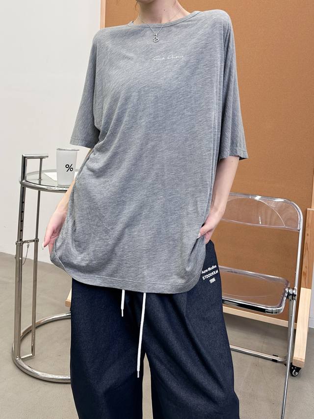 Rickowens ｜ 新款短袖T，经典印花标，日本进口羊毛莫代尔混纺面料亲肤感超强，男女同款，尺码Sml