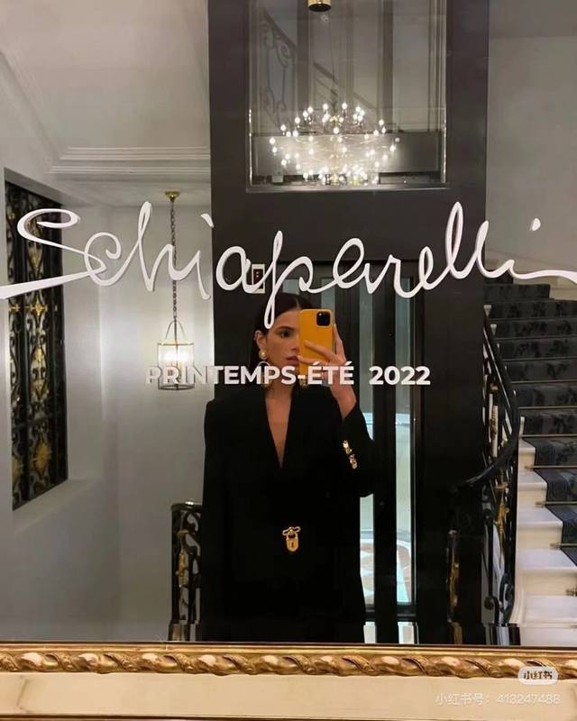 Schiaparelli 2025早秋新款西服 锁扣设计 时髦版型巨好 黑色米色 Sml