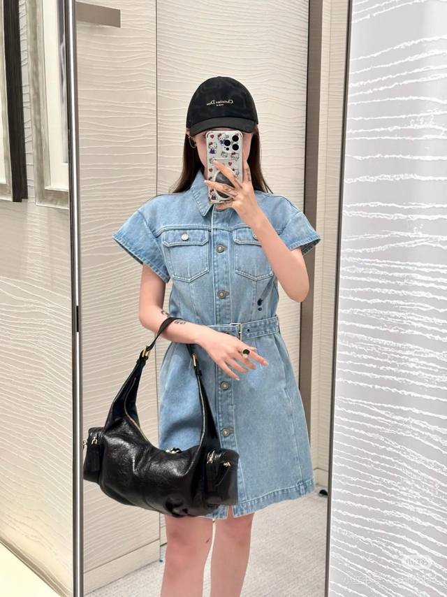 25新品 丹宁连衣裙 夏日牛仔时髦单品 永远自由 永远随性 Sml