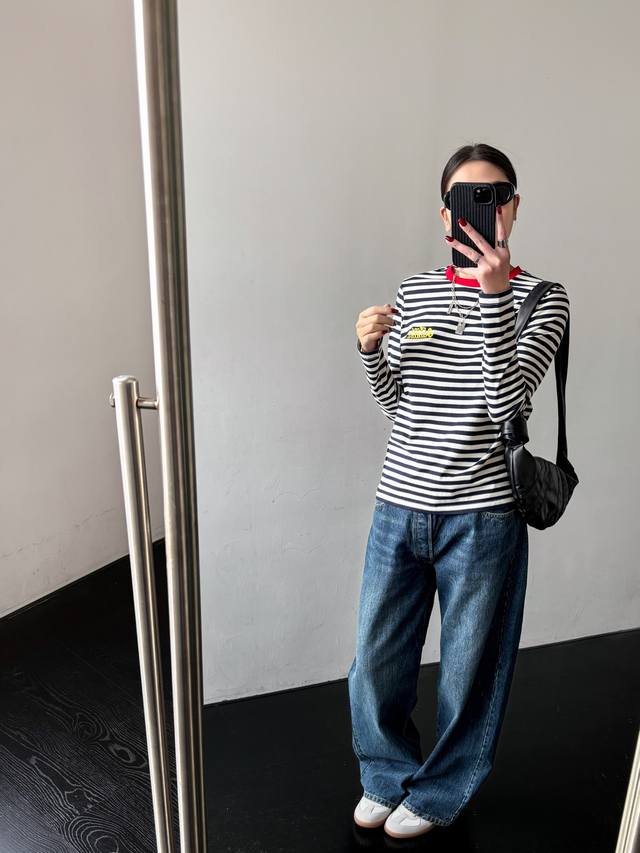 No Name上新 Acne Studios经典条纹撞色上衣 两色 Sml