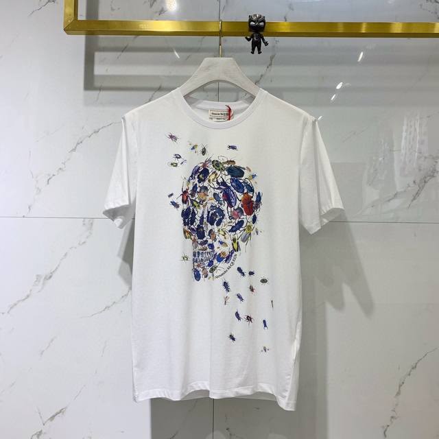 Mq 20Ss 春夏新款 幻彩骷髅头印花昆虫短Tee 3D高清数码直喷工艺 原版定制进口面料 做工精细 码数-Size：S-3Xl