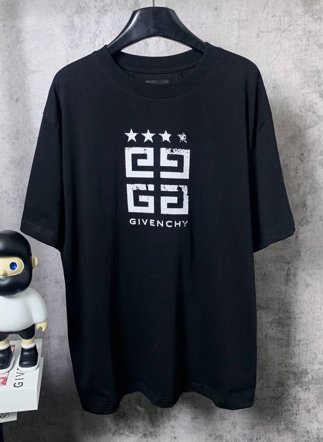 Givenchy*纪梵希 Givenchy*纪梵希经典五角星印花短袖T恤 -定制260克32支全棉双纱紧密爽滑面料 布面干净 布纹清晰 手感非常细腻扎实 更加力