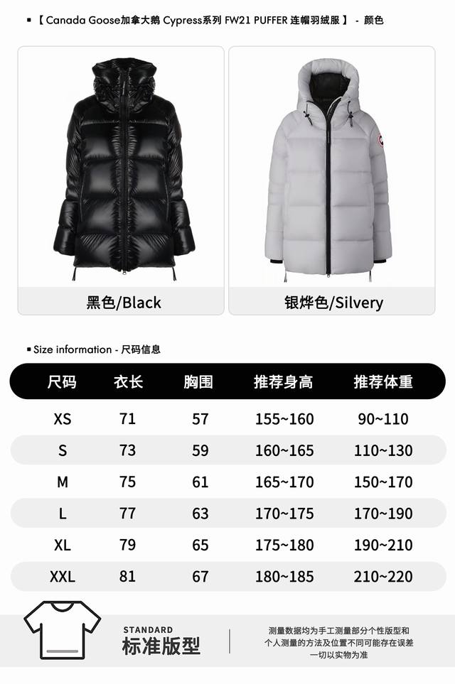 正品级 大鹅2239L女款泡芙面包服 专供外贸高品质 Canada Goose加拿大鹅 Cypress系列 连帽防水防风保暖羽绒服 女款 Cypress 系列的