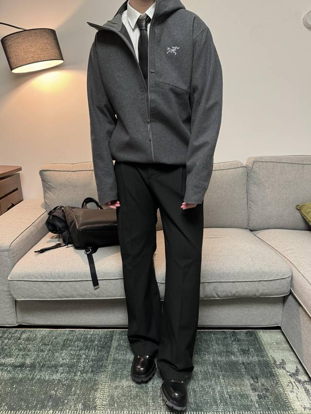 顶级天花羊毛软壳 Arcteryx始祖鸟 Sawyer Wool Hoody 羊毛防风连帽软壳夹克外套 冲锋衣春秋 Arc‘Teryx 羊毛软壳外套 始祖鸟家