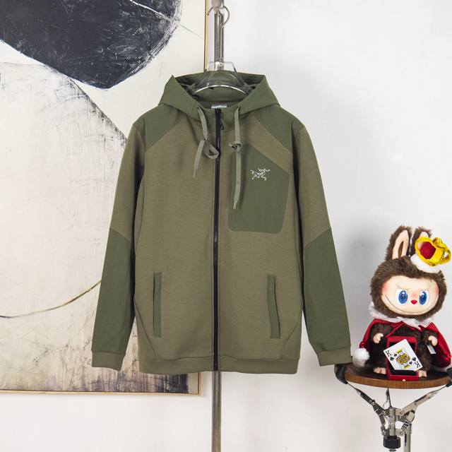 Zp版本［独家供应］ 2005始祖鸟新款顶级版本套装 可分拆卖 拉链连帽外套口袋压标和肩膀都是拼色，裤头做包边！裤脚拼色压标 男女同款 面料 棉针织 72%棉
