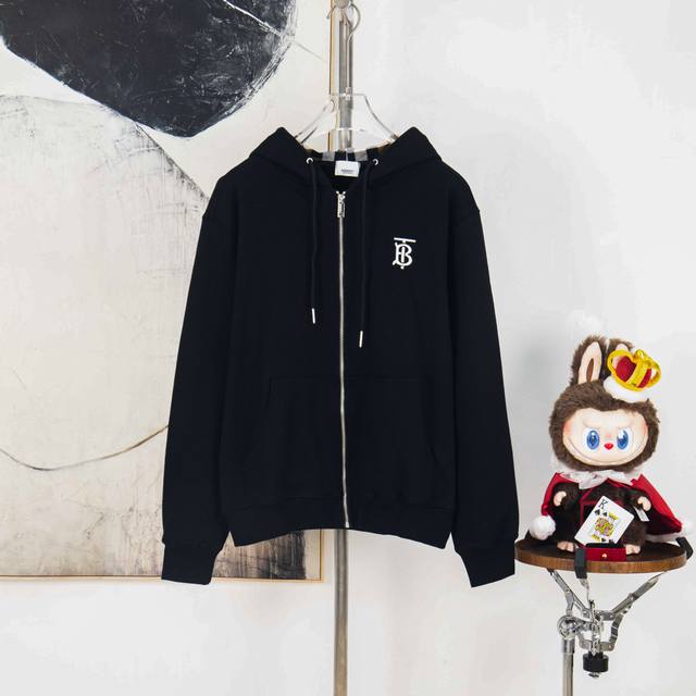 Zp版本［独家供应］ 巴宝莉格子帽刺绣连帽外套 Burberry限定专柜外套 多重设计 筹款半月 良心制作 420克双股双纱纯棉毛圈面料 帽子拼接毛棉格子设计