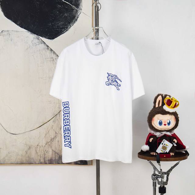 Zp版本［独家供应］ Burberry 巴宝莉 270克圆领短袖T恤 品牌经典。战马字母Logo压花工艺 官方同步 高版本 高品质 时尚个性 百搭潮流 纯原品质