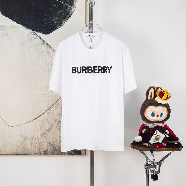 Zp版本［独家供应］ Burberry 巴宝莉 270克圆领短袖T恤 品牌经典 立体Tb胶印字母Logo压花工艺 官方同步 高版本 高品质 时尚个性 百搭潮流