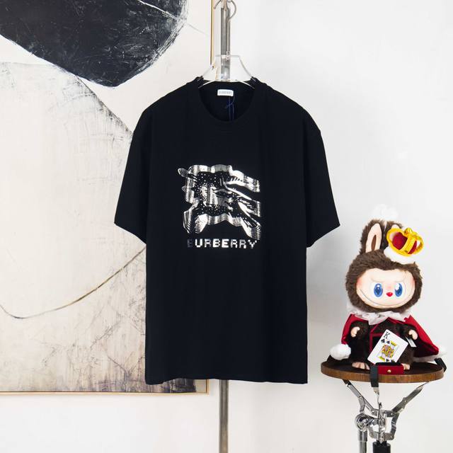 Zp版本［独家供应］ Burberry 巴宝莉 270克圆领短袖T恤 品牌经典 立体拼色胶印字母Logo压花工艺 官方同步 高版本 高品质 时尚个性 百搭潮流