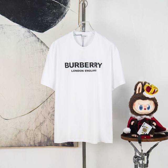 Zp版本［独家供应］ Burberry 巴宝莉 270克圆领短袖T恤 品牌经典 立体双层字母Logo压花工艺 官方同步 高版本 高品质 时尚个性 百搭潮流 纯原