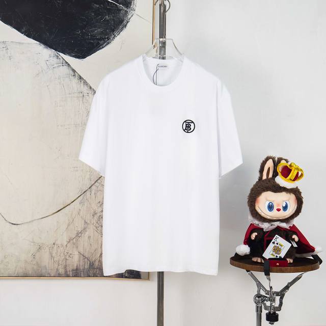 Zp版本［独家供应］ Burberry 巴宝莉 270克圆领短袖T恤 品牌立体胶印字母Logo压花工艺 官方同步 高版本 高品质 时尚个性 百搭潮流 纯原品质