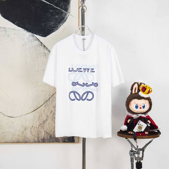 Zp版本［独家供应］ Loewe 罗意威 270克圆领短袖T恤 品牌经典 双层 泡芙字母Logo压花工艺 官方同步 高版本 高品质 时尚个性 百搭潮流 纯原品质