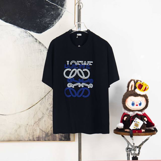 Zp版本［独家供应］ Loewe 罗意威 270克圆领短袖T恤 品牌经典 双层 泡芙字母Logo压花工艺 官方同步 高版本 高品质 时尚个性 百搭潮流 纯原品质