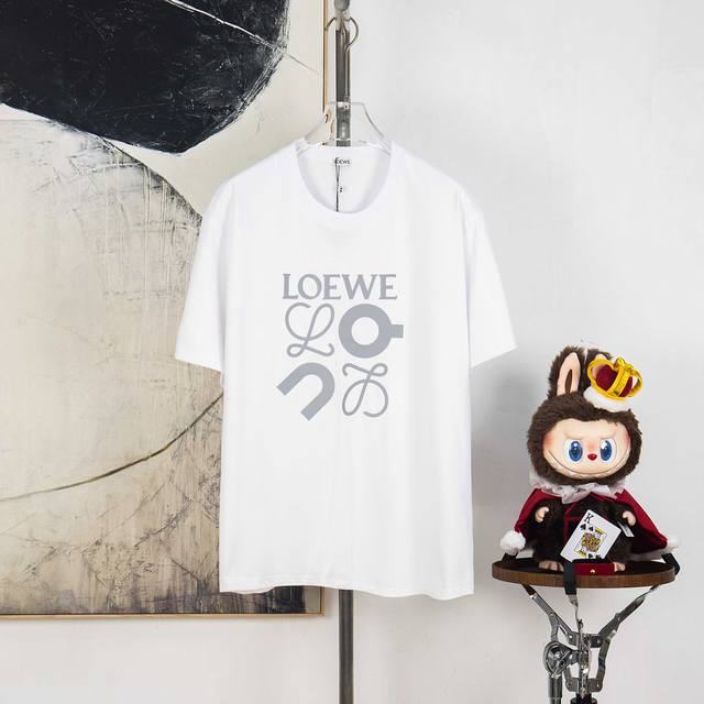 Zp版本［独家供应］ Loewe 罗意威 270克圆领短袖T恤 品牌经典 联名反3M字母Logo压花工艺 官方同步 高版本 高品质 时尚个性 百搭潮流 纯原品质