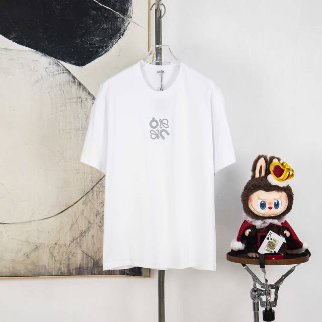 Zp版本［独家供应］ Loewe 罗意威 270克圆领短袖T恤 品牌经典 联名反3M字母Logo压花工艺 官方同步 高版本 高品质 时尚个性 百搭潮流 纯原品质