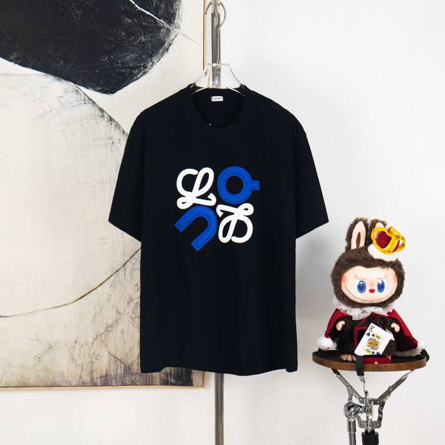 Zp版本［独家供应］ Loewe 罗意威 270克圆领短袖T恤 品牌经典 立体凹凸褶皱发泡 字母Logo压花工艺 官方同步 高版本 高品质 时尚个性 百搭潮流