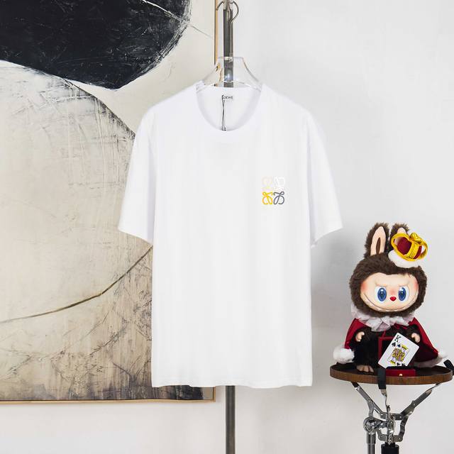 Zp版本［独家供应］ Loewe 罗意威 270克圆领短袖T恤 品牌经典 异色硅胶字母Logo压花工艺 官方同步 高版本 高品质 时尚个性 百搭潮流 纯原品质