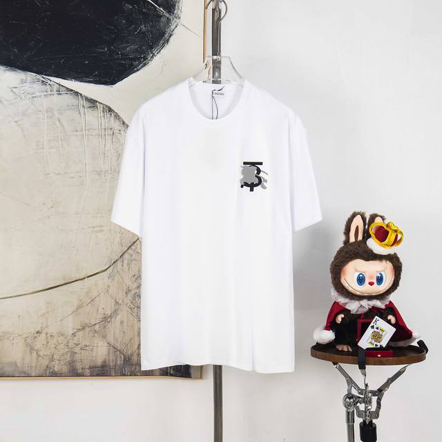 Zp版本［独家供应］ Burberry 巴宝莉 270克圆领短袖T恤 品牌绒面发泡战马立体胶印字母Logo压花工艺 官方同步 高版本 高品质 时尚个性 百搭潮流