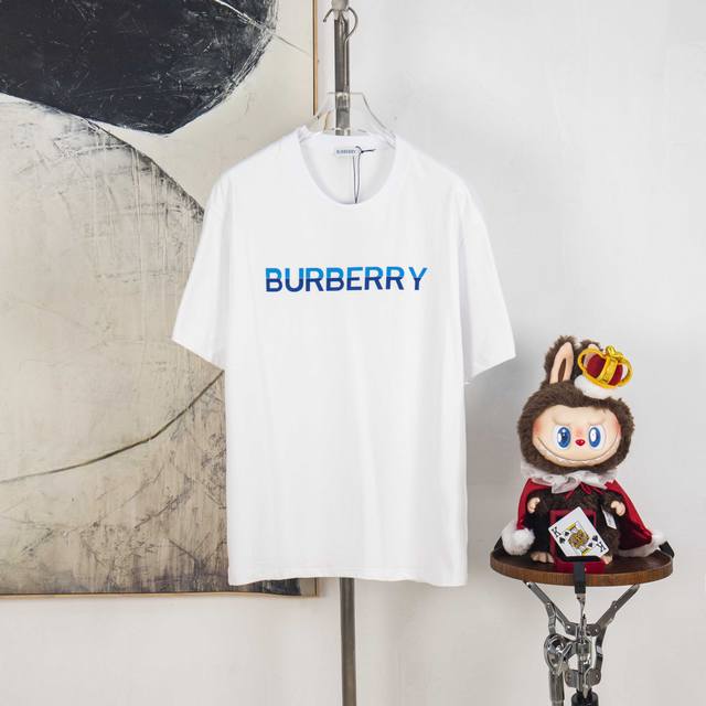 Zp版本［独家供应］ Burberry 巴宝莉 270克圆领短袖T恤 品牌经典 立体拼色胶印字母Logo压花工艺 官方同步 高版本 高品质 时尚个性 百搭潮流