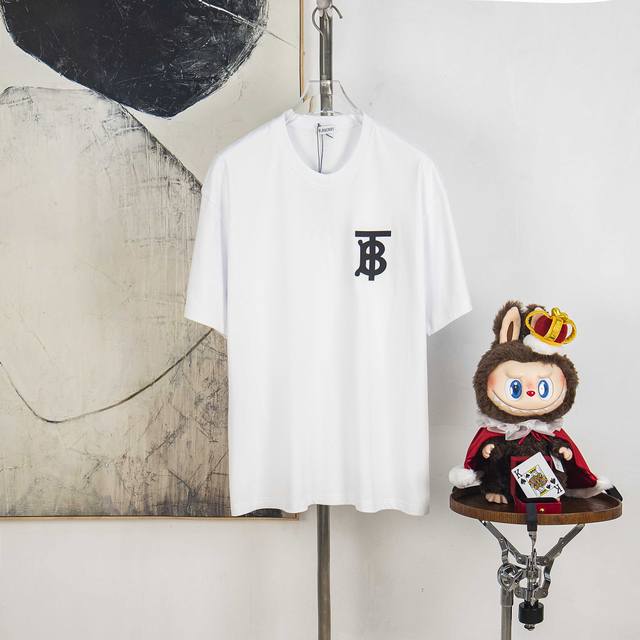 Zp版本［独家供应］ Burberry 巴宝莉 270克圆领短袖T恤 品牌立体Tb胶印字母Logo压花工艺 官方同步 高版本 高品质 时尚个性 百搭潮流 纯原品