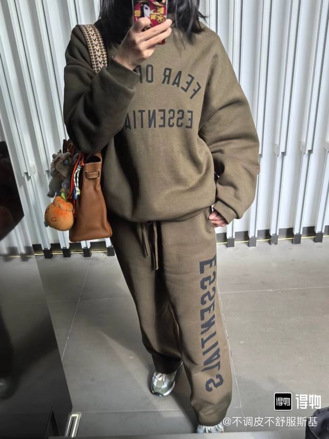 爆款模特图 原版500克面料 Fear Of God Essentials Fall24 Back To School系列 Fleece Relaxed Swe