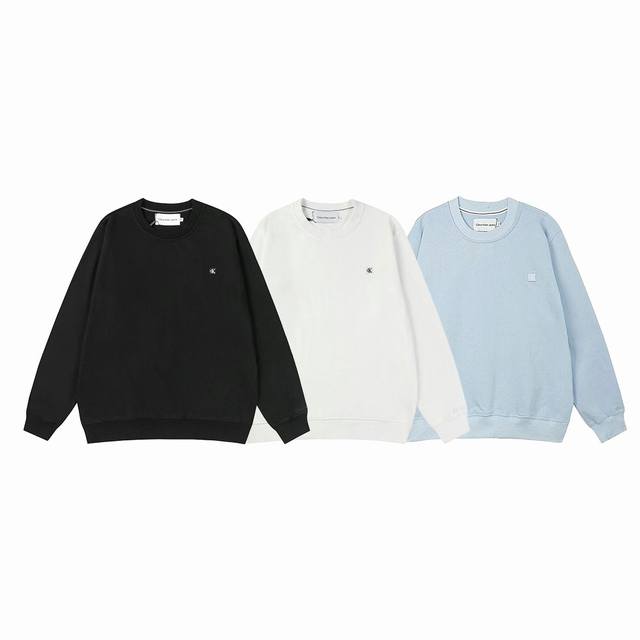 款号：905 Calvin Kleinck字母Logo刺绣方标卫衣 原版定制吊牌 主唛 4张洗水唛 460克 %纯棉食毛面料 Os版型 偏大 搭配原版高克重双纱
