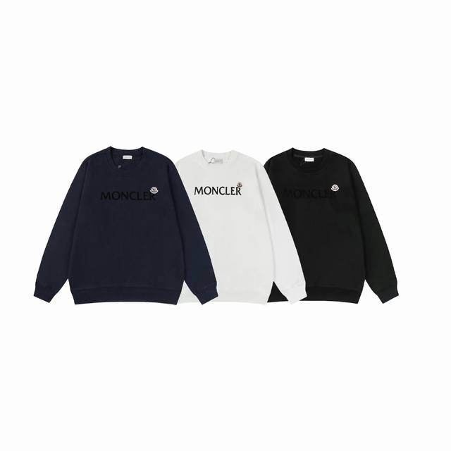 款号：852 Moncler 蒙口植绒印花圆领卫衣 蒙口 卫衣的价格p其实蛮有优势的 去过专柜的应该都知道蒙口的价格p不会比Gucci Burberry 便宜多
