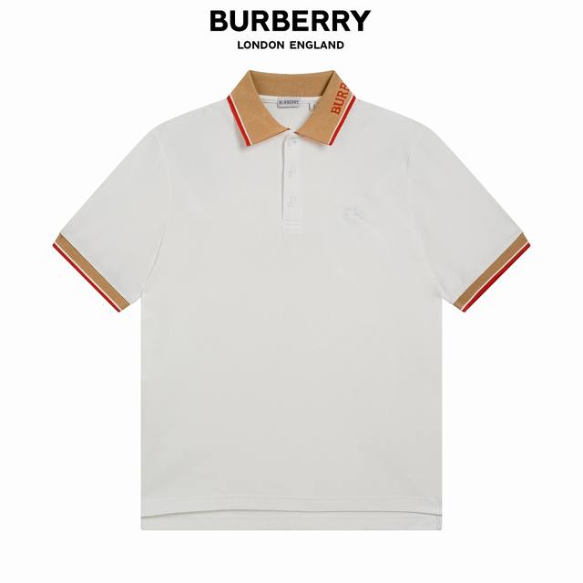 细节图 顶级版本.官网品质 货号：6211 #Burberry巴宝莉领子字母螺纹撞色战马刺绣短袖polo衫# 官方原版一比一复刻 面料采用Bur定制平织棉 舒适