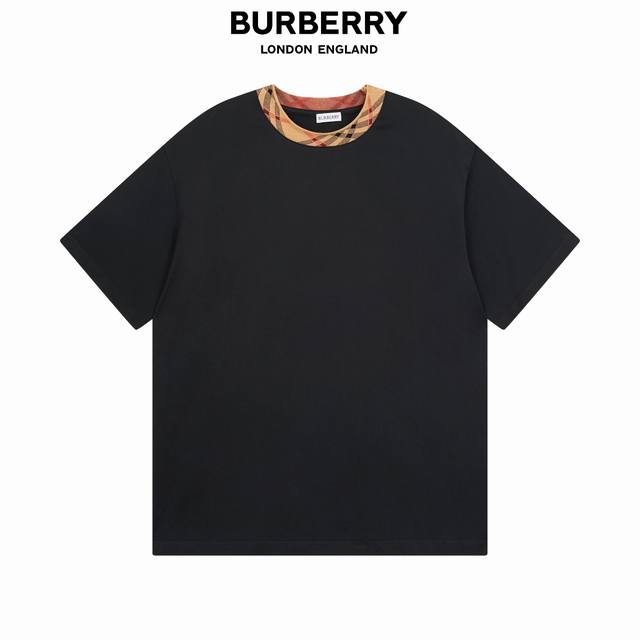 细节图 顶级版本.官网品质 货号：3212 #Burberry巴宝莉领子经典格纹撞色短袖T恤# 官方原版一比一复刻 面料采用Bur定制平织棉 舒适透气不变形 精