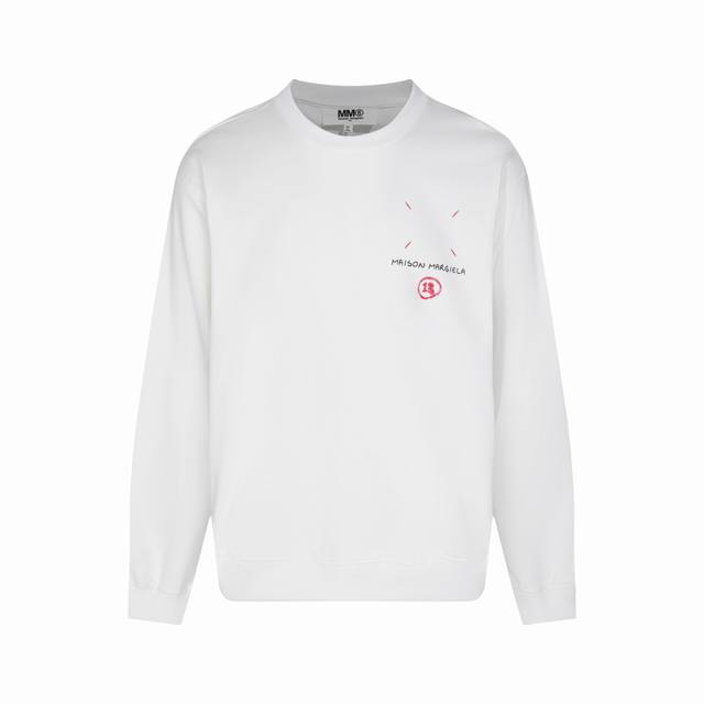 款号M338# Mm6 Maison Margiela 马丁 马吉拉，23Ss新款立体拉浆工艺，落肩宽松版型，高版本，全棉面料克重420克，原版开发，手感柔顺不