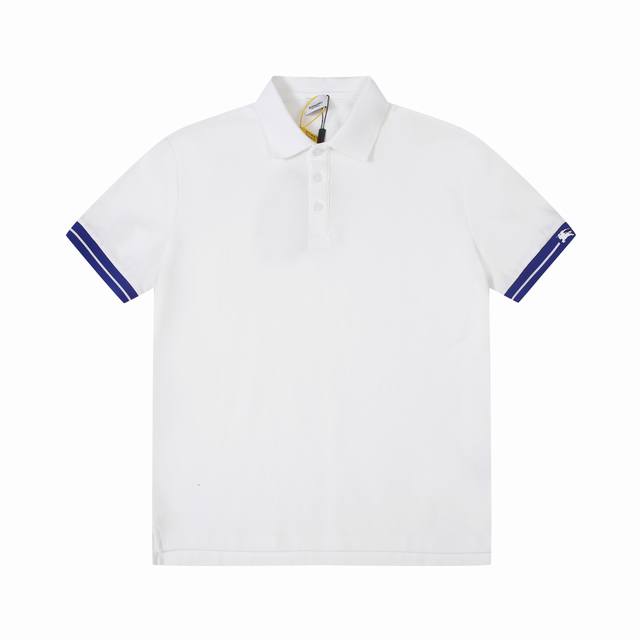 Burberry经典袖口织带战马袖标polo衫 高版本面料选择：专柜定制面料 区别通货 选用珠地网眼布棉质面料打造，表面分布细密的网眼结构，增强其透气性。棉纱原