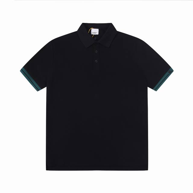 Burberry经典袖口织带战马袖标polo衫 高版本面料选择：专柜定制面料 区别通货 选用珠地网眼布棉质面料打造，表面分布细密的网眼结构，增强其透气性。棉纱原