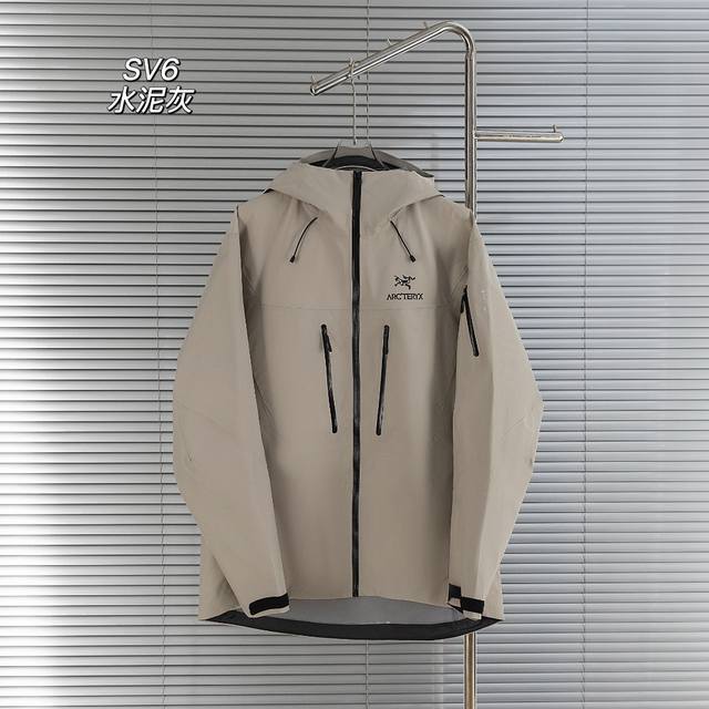 顶级版本 区别通货 款式：Arcteryx始祖鸟 Alpha系列 Sv 第6代 Gore-Tex pro户外防水硬壳全压胶冲锋衣外套夹克 内置搜救器 颜色：图片
