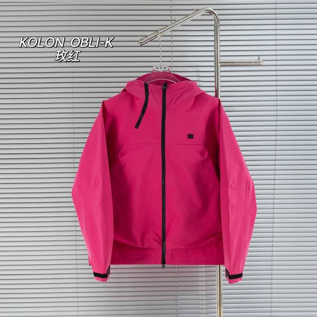 顶级版本 区别通货 款式：Kolon可隆 Sport Camping Obli-K 刘诗诗同款 抗撕中性廓形多口袋2.5L露营户外防水软壳全压胶冲锋衣外套夹克