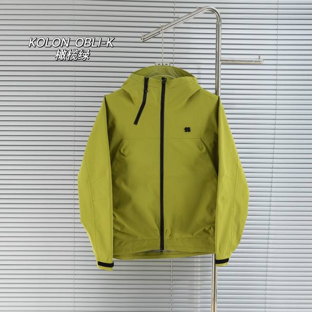 顶级版本 区别通货 款式：Kolon可隆 Sport Camping Obli-K 刘诗诗同款 抗撕中性廓形多口袋2.5L露营户外防水软壳全压胶冲锋衣外套夹克
