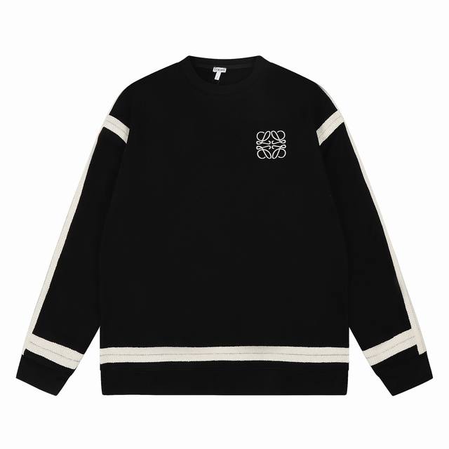 we106# 顶级代工品质 Loewe 罗意威25Ss 织带胸口小Logo刺绣圆领长袖卫衣 不需要所谓烂大街的华丽文案 主打品质 面料经过2次高温缩水固色 不易