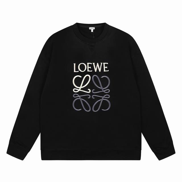 we103# 顶级代工品质 Loewe 罗意威25Ss 中心字母拼色大Logo圆领长袖卫衣 不需要所谓烂大街的华丽文案 主打品质 面料经过2次高温缩水固色 不易