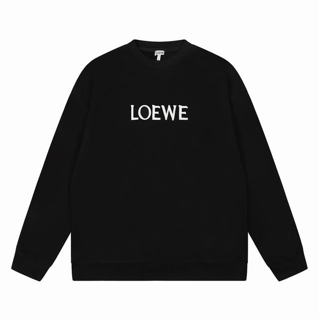 we102# 顶级代工品质 Loewe 罗意威25Ss 中心字母刺绣圆领长袖卫衣 不需要所谓烂大街的华丽文案 主打品质 面料经过2次高温缩水固色 不易褪色变形